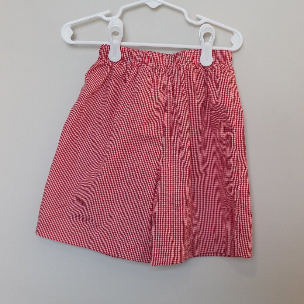 Viva La Fete Red Gingham Shorts Boys Size 4